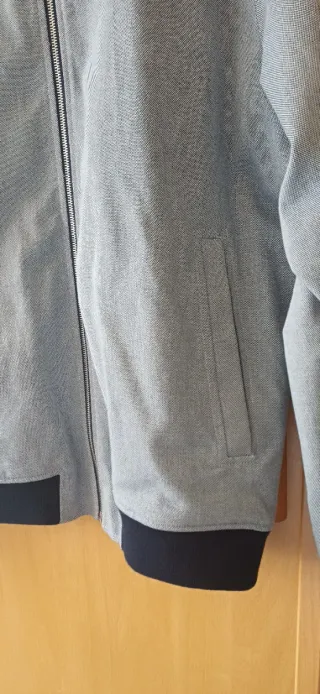 NUEVA Chaqueta de vestir hombre azul y gris