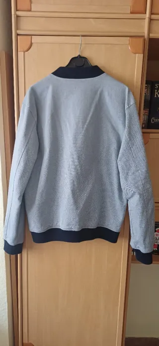 NUEVA Chaqueta de vestir hombre azul y gris