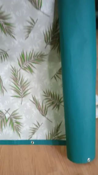 Cortina o toldo verde/teal