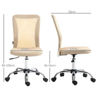 Silla de oficina giratoria beige