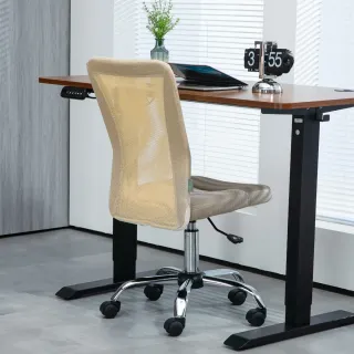 Silla de oficina giratoria beige