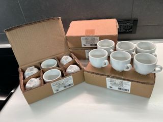 6 Tazzine da Caffè in Porcellana Bianca “Nuove”