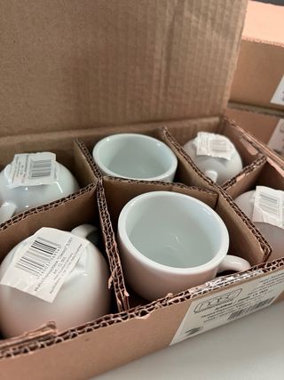 6 Tazzine da Caffè in Porcellana Bianca “Nuove”