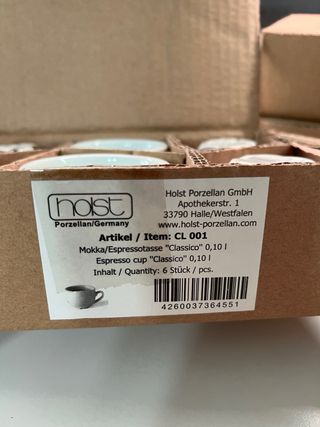 6 Tazzine da Caffè in Porcellana Bianca “Nuove”