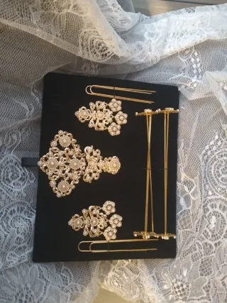 Aderezo Fallera Dorado adulta