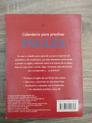 Calendario prácticas de inglés