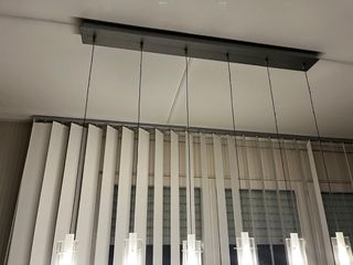 Lámpara colgante diseño cristal y metal