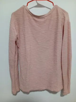 Jersey fino manga larga mujer rosa