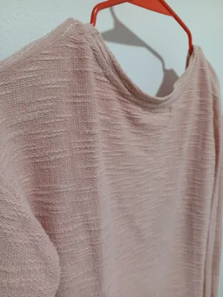 Jersey fino manga larga mujer rosa