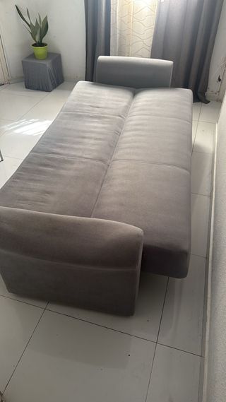 Sofá Cama Gris con Almacenamiento