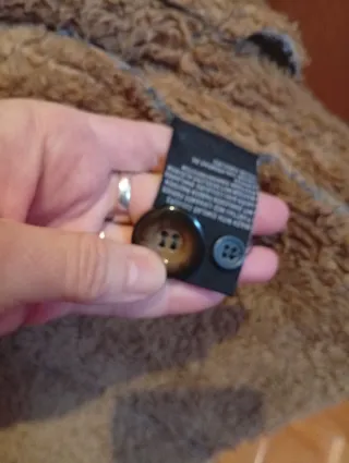 Abrigo borreguito azul y marrón