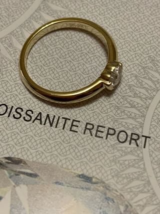 Anello solitario oro 9k misura 8/9