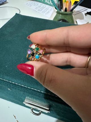 Anillos Tous ajutable Gemas Multicolor