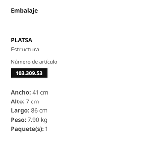 Estructura PLASTA IKEA blanco 80x40x40