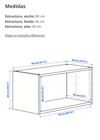 Estructura PLASTA IKEA blanco 80x40x40