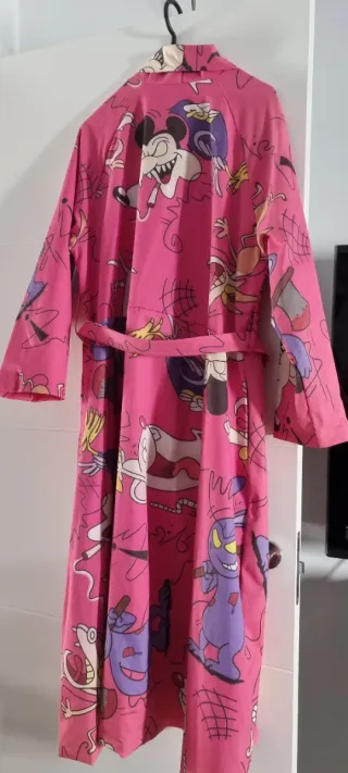 Gabardina Larga Estampada Multicolor