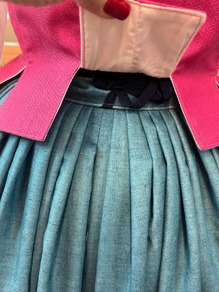 Traje Baturra Azul y Rosa