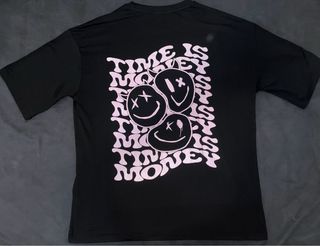 Camiseta negra oversize shein T.S