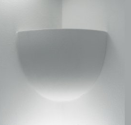 Lampada da parete angolare in gesso