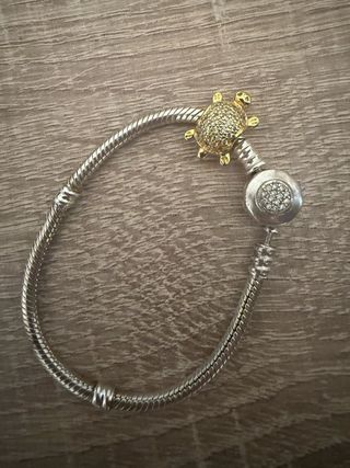 Pulsera Pandora 16cm Tortuga Dorada