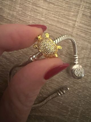 Pulsera Pandora 16cm Tortuga Dorada