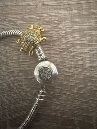 Pulsera Pandora 16cm Tortuga Dorada