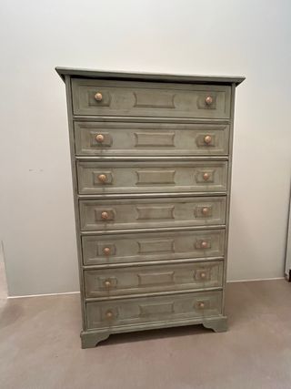 Cassettiera settimino in legno 7 cassetti shabby