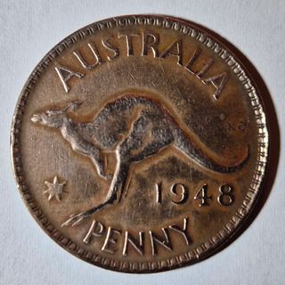 Australia,1 Penny 1948,bronzo.Zecca Melbourne.SPL.