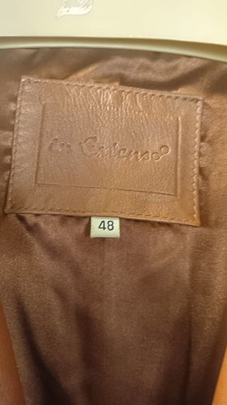 Chaqueta de piel marrón/camel Talla 44