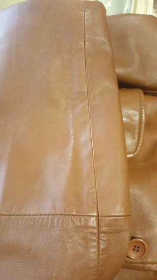 Chaqueta de piel marrón/camel Talla 44