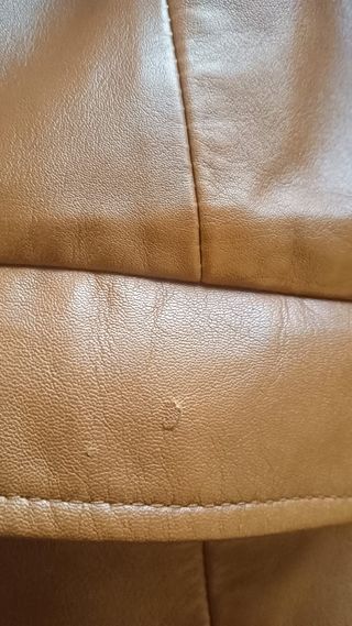 Chaqueta de piel marrón/camel Talla 44