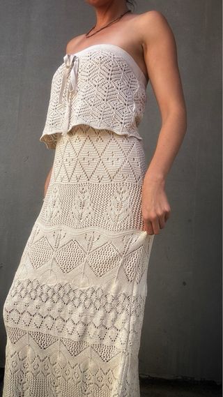 Vestido largo de crochet Bodyflirt Boutique