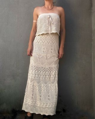 Vestido largo de crochet Bodyflirt Boutique