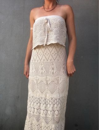 Vestido largo de crochet Bodyflirt Boutique
