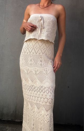 Vestido largo de crochet Bodyflirt Boutique