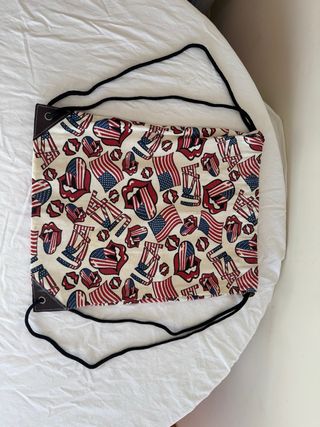 Bolso de tela con estampado USA