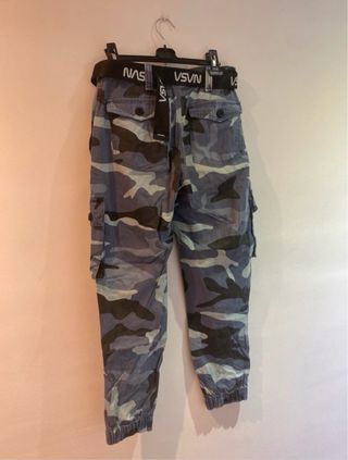 Pantalón cargo militar camuflaje azul