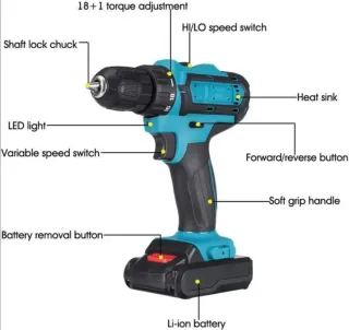 Avvitatore Trapano a Batteria 48V 25 accessori
