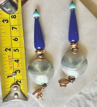 Pendientes Vanto nácar, lapislázuli y turquesa