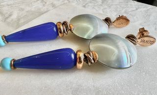 Pendientes Vanto nácar, lapislázuli y turquesa