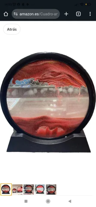 Decoración de arena rosa y roja