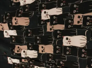 Blusa Anany con estampado de gatos