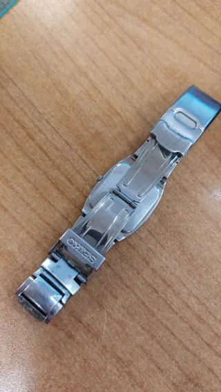 Orologio Seiko Uomo Quadrato Nero Argento