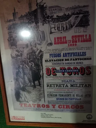 Cartel Feria de Abril en Sevilla 1888