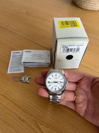 Reloj Casio MTP-1302PD-7A1V Plata/Blanco