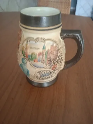 Jarra Cerveza Bélgica Cerámica