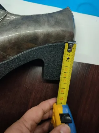 Zapatos charol gris piel nuevos