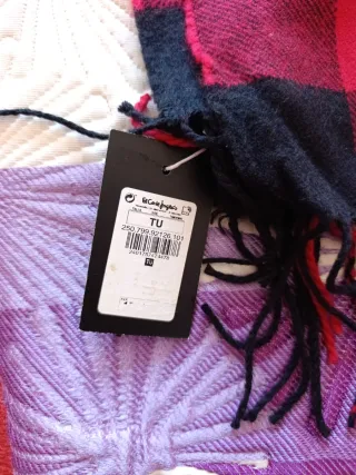 Bufanda cuadros roja y negra Green Coast