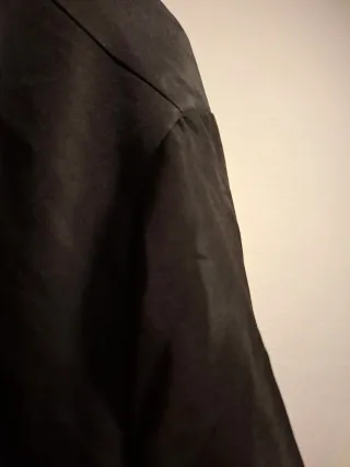 Parka Shein Curve Negra con Borreguito