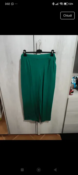 Pantaloni larghi verdi